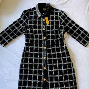 Alexia Admor Women’s Size 10 Black Plaid Dress